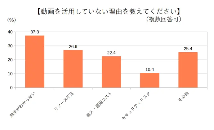 動画を活用していない理由